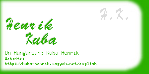 henrik kuba business card